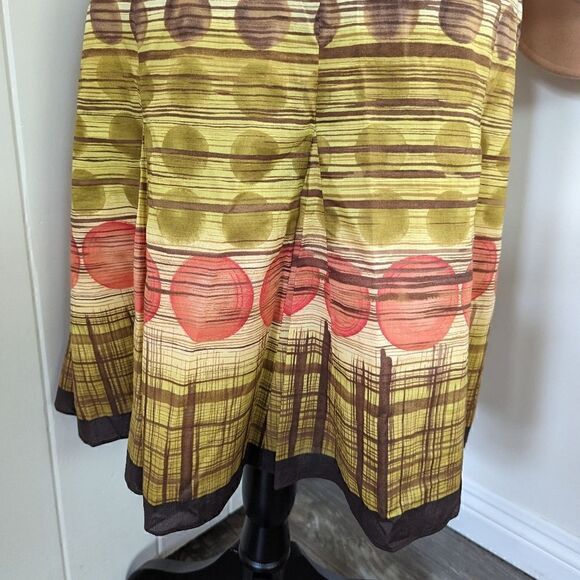 Talbots Dot Geometric Pattern Skirt 12 Fairycore Barncore Whimsigoth Boho - Picture 10 of 10